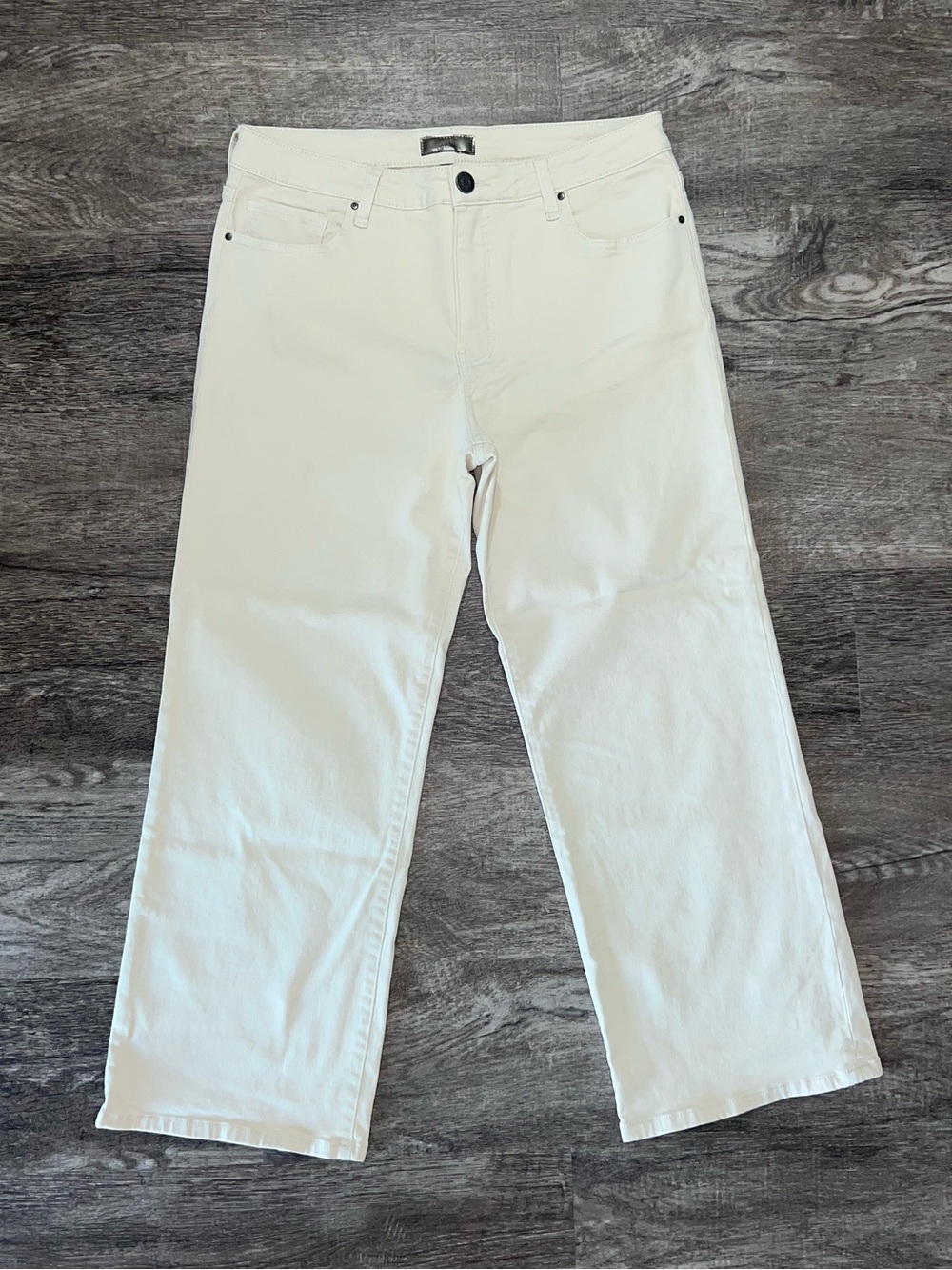 KUT from the Kloth Charlotte High-Rise Wide Leg Ecru Culotte Pants Size 12
